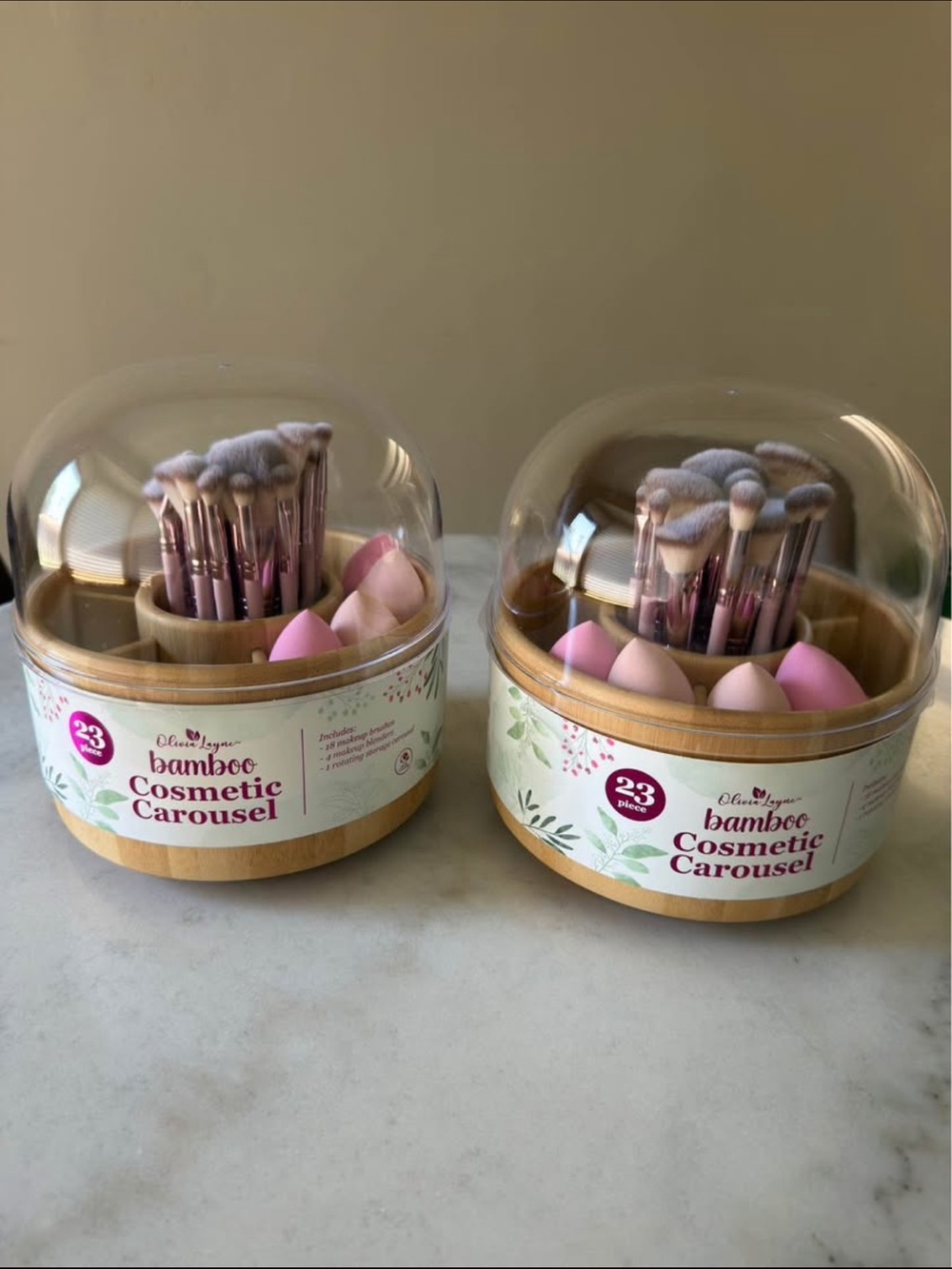 BAMBOO Pink Brush & Sponge Cosmetic Carousel - Picture 3 of 3
